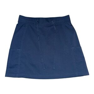Riders By Lee Ink Blue Athletic Skort Skirt Built In Shorts Pockets Size 8